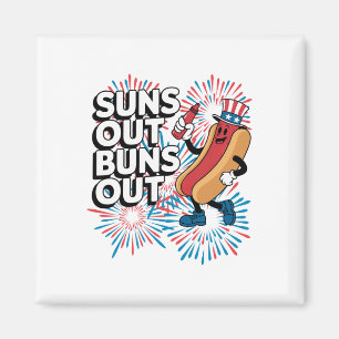 Am 4. Juli gibt es wieder einen Hot Dog Patrio Magnet