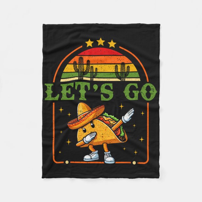 Am 4. Juli Ließ Patriotic Dabbing Taco Meme' Fleecedecke (Vorderseite)