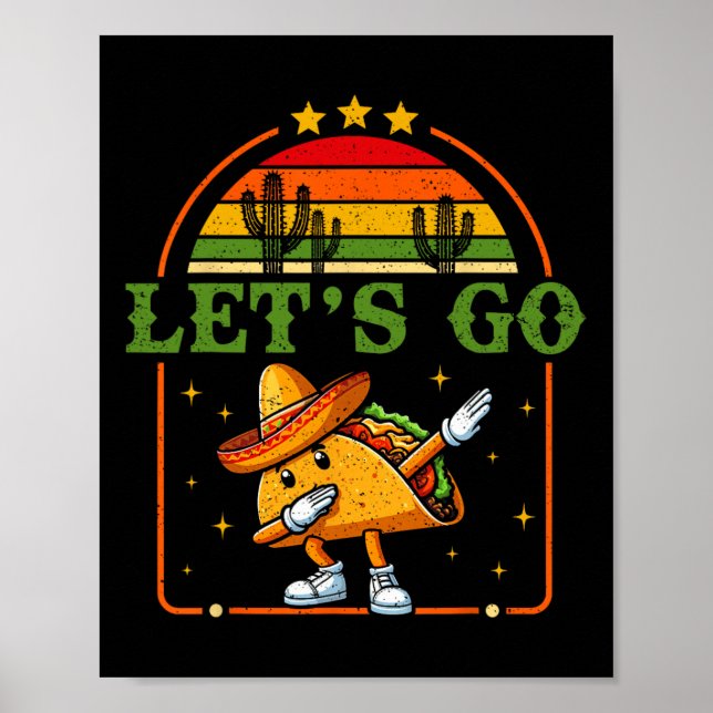 Am 4. Juli Ließ Patriotic Dabbing Taco Meme' Poster (Vorne)