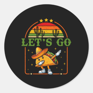 Am 4. Juli Ließ Patriotic Dabbing Taco Meme' Runder Aufkleber