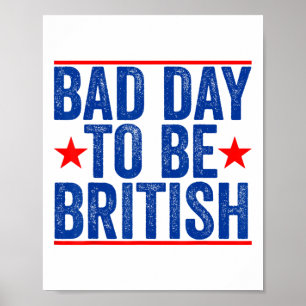 Am 4. Juli Shirt Tag für Britisch 2 Poster