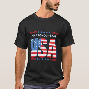 Am 4. Juli sind meine Pronomen die Flagge der USA T-Shirt
