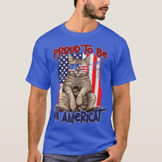 Am 4. Juli war die geblasene US-Flagge Cat 4. T-Shirt