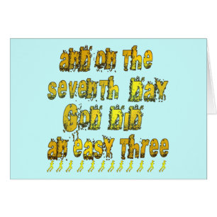 Am 7. Tag tat der Gott einen laufenden Spaß