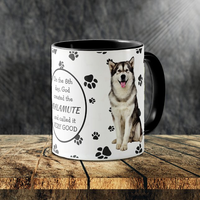 Am 8. Tag erschuf Gott den Malamute Tasse (Von Creator hochgeladen)