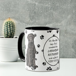 Am 8. Tag erschuf Gott die BLACK LABRADOR RETRIEVE Tasse