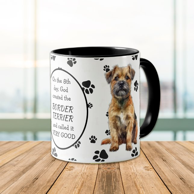 Am 8. Tag erschuf Gott Grenzhunde Tasse (Von Creator hochgeladen)