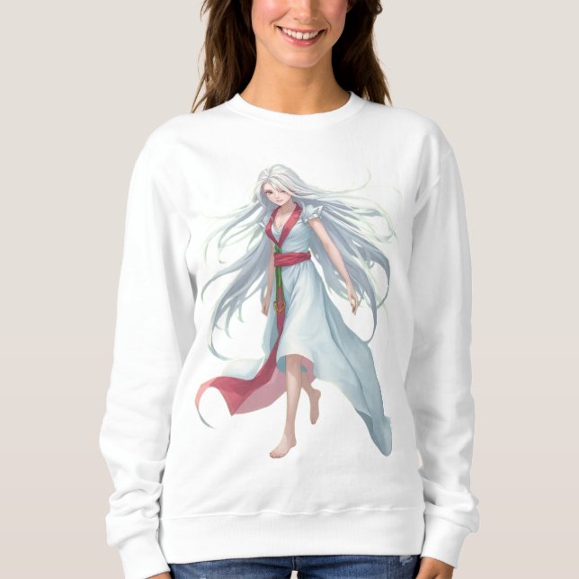 Am Abend Anime Women's Basic Sweatshirt (Vorderseite)