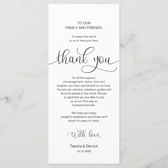 Am Abend Platz Einstellung Vielen Dank, Black Schr Programm (Vorderseite)