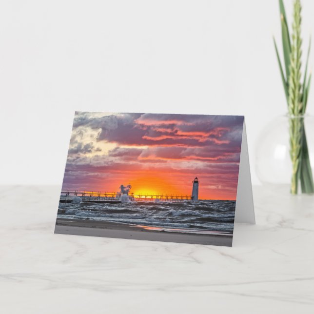 Am Anfang des Sonnenuntergangs Karte (Vorderseite)