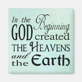 Am Anfang erschuf Gott Himmel und Erde Magnet
