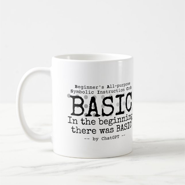 Am Anfang gab es BASIC.w Kaffeetasse (Links)