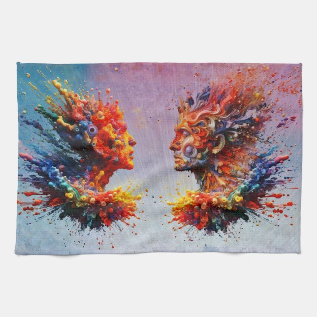 Am Anfang... Geschirrtuch (Horizontal)