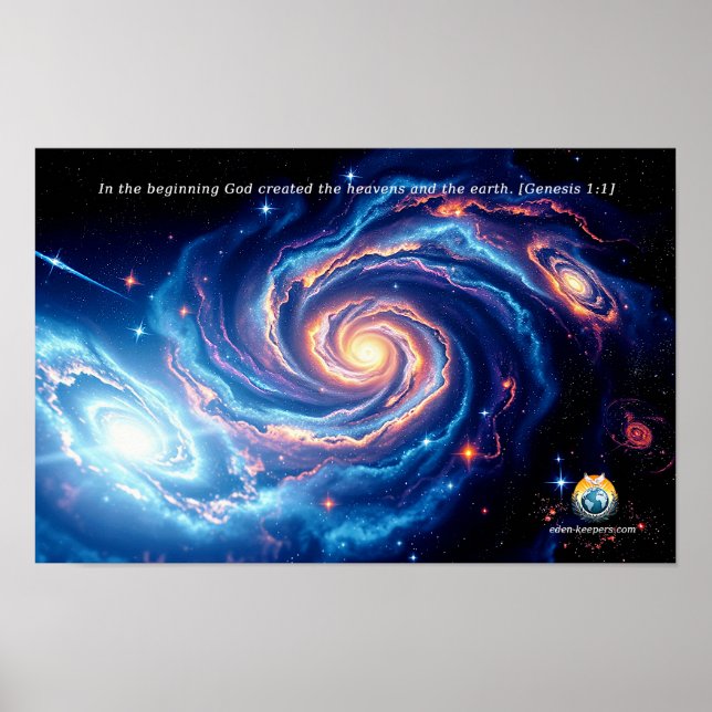 Am Anfang, Gott und Schöpfung Verse Poster (Vorne)