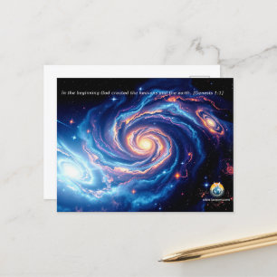 Am Anfang, Gott und Schöpfung Verse Postkarte