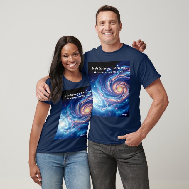 Am Anfang, Gott und Schöpfung Verse T-Shirt (Unisex)