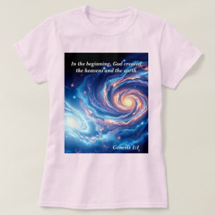 Am Anfang, Gott und Schöpfung Verse T-Shirt