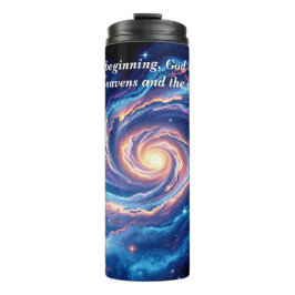 Am Anfang, Gott und Schöpfung Verse Thermosbecher