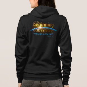 Am Anfang hat Gott Christliche Glaubensverse ersch Hoodie