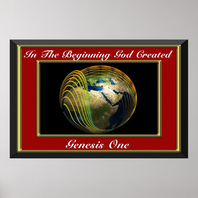 Am Anfang schuf Gott die Genesis Rot Poster (Vorne)