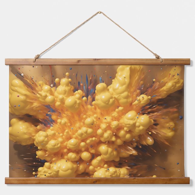 Am Anfang Wandteppich Mit Holzrahmen (Vorne)