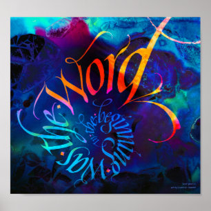 "Am Anfang war das Wort", 11 "x10.25" drucken Poster