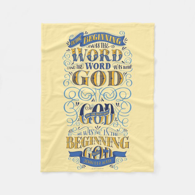 Am Anfang war das Wort Fleecedecke (Vorderseite)