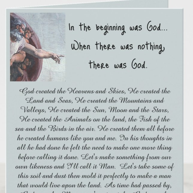 Am Anfang war Gott Karte (Von Creator hochgeladen)