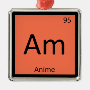 Am - Anime-Animation-Chemie-Periodensystem Silbernes Ornament