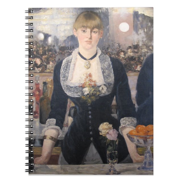 Am Bar der Follies-bergere Edouard Manet Notizblock (Vorderseite)