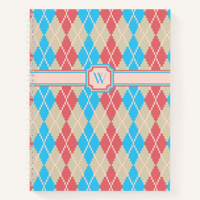 Am Beach Raute Spiral Notebook Notizbuch (Vorderseite)