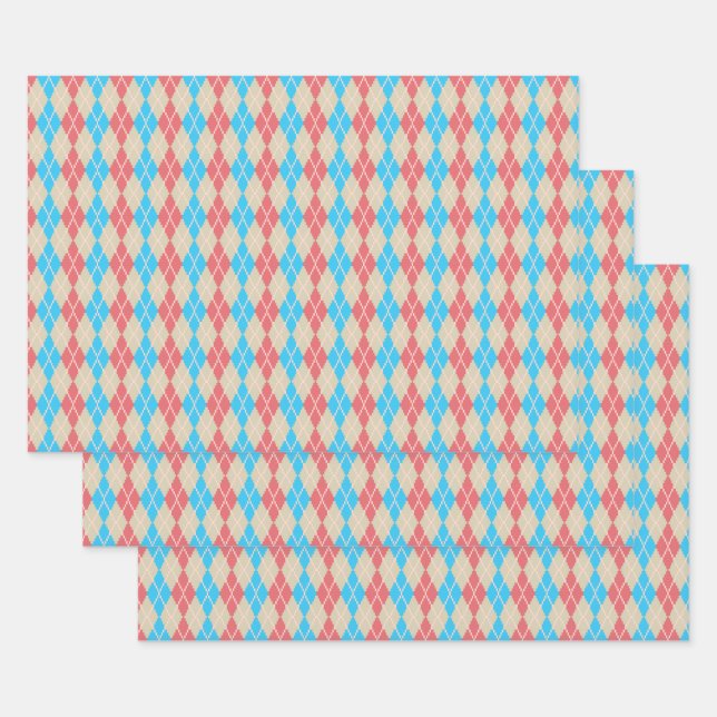 Am Beach Raute Wrapping Paper Set Geschenkpapier Set (Set)