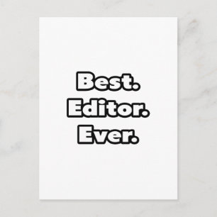 Am besten. Editor. Immer. Postkarte