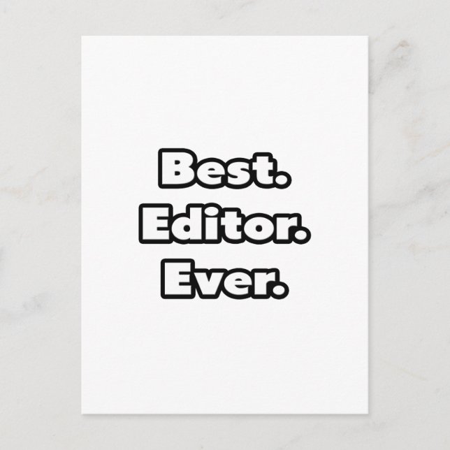 Am besten. Editor. Immer. Postkarte (Vorderseite)