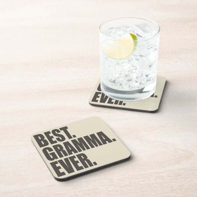 Am besten. Gramma. Überhaupt Getränkeuntersetzer (Rechte Seite)