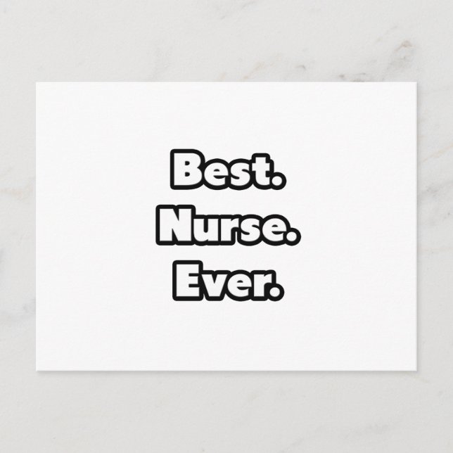 Am besten. Krankenschwester. Immer. Postkarte (Vorderseite)