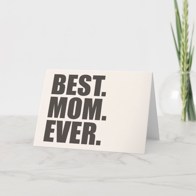 Am besten. Mama. Immer. Feiertagskarte (Vorderseite)