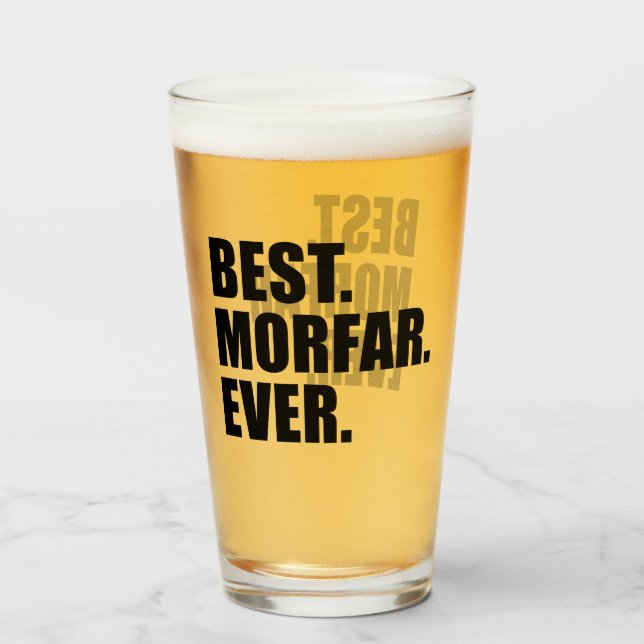 Am besten. Morfar. Immer. Schwedischer Opa Glas (Rückseite (gefüllt))