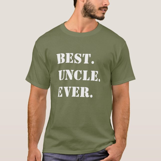Am besten. Onkel. Immer. Weißer Rat für Grün T-Shirt (Vorderseite)