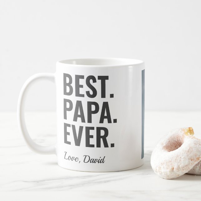 Am besten. Papa. Immer. Vatertag-Foto  Kaffeetasse (Mit Donut)
