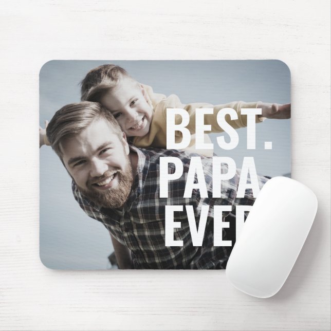 Am besten. Papa. Immer. Vatertag-Foto Mousepad (Mit Mouse)