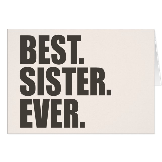 Am besten. Schwester. Überhaupt (Vorderseite (Horizontal))