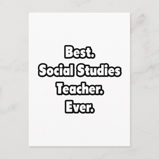 Am besten. Sozialstudien Lehrer. Immer. Postkarte (Vorderseite)