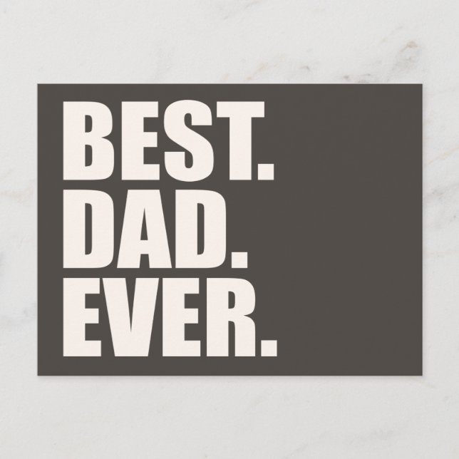 Am besten. Vater. Immer. Postkarte (Vorderseite)