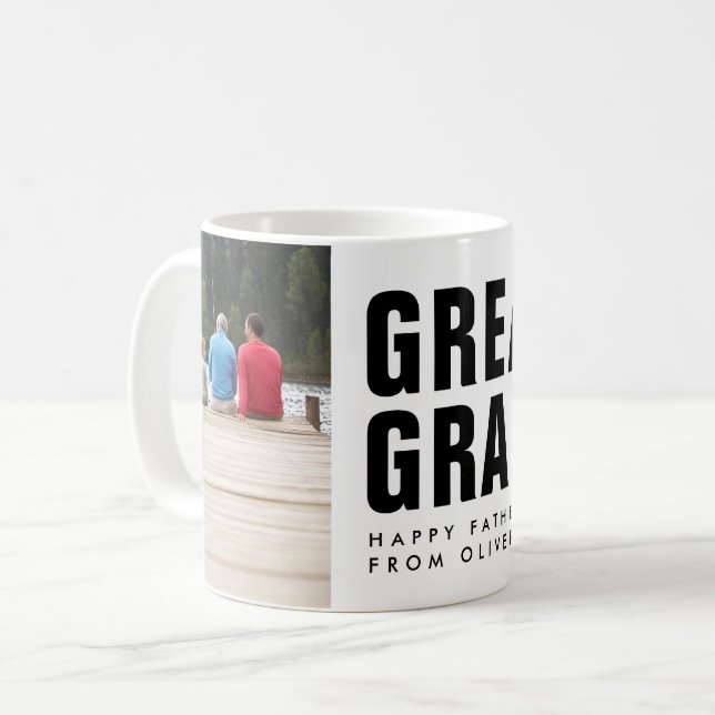 Am beststen. Opa. Vatertag Foto Kaffee Tasse (Vorderseite Links)
