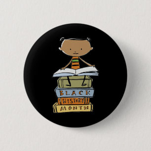 Am Black History African American Black Priod Boys Button