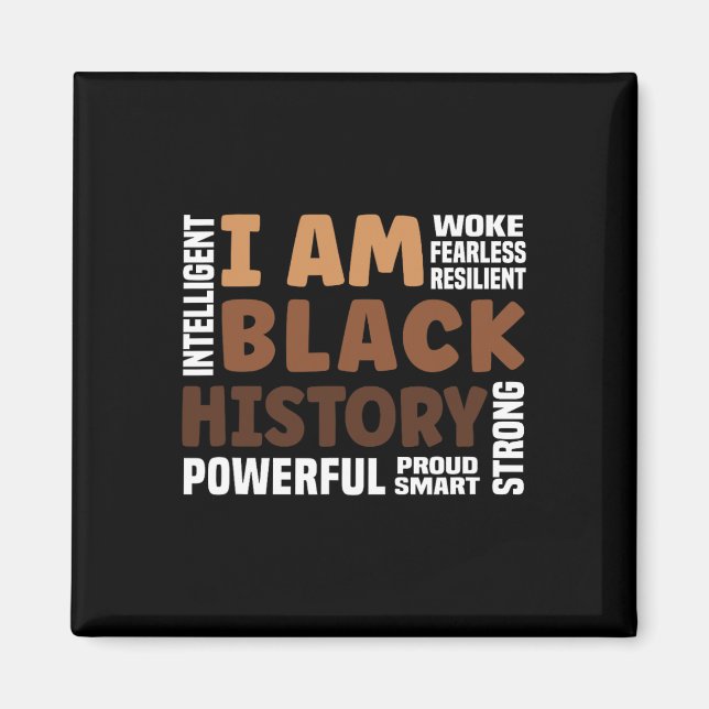 Am Black History Strong Strong Black History Month Magnet (Vorne)
