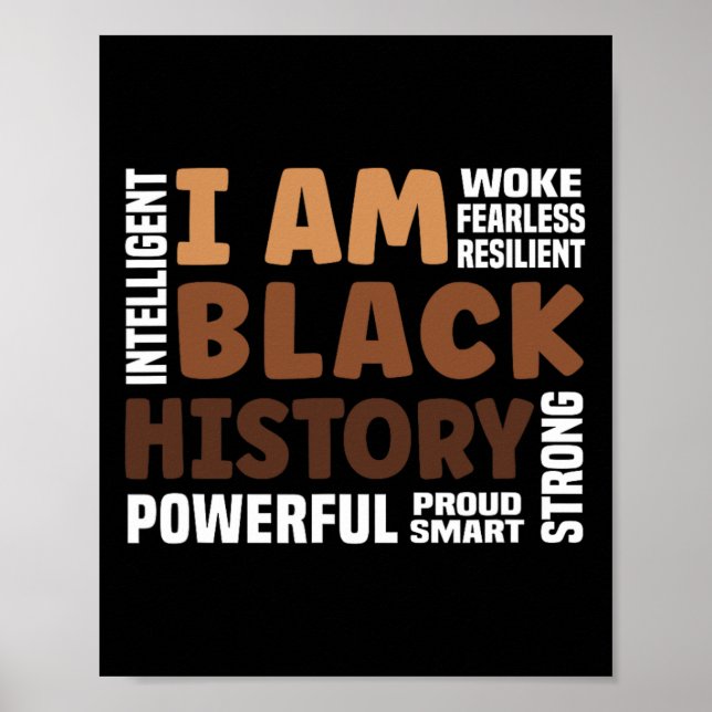 Am Black History Strong Strong Black History Month Poster (Vorne)