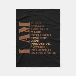 Am Black Women Educated Melanin Black History Mont Fleecedecke