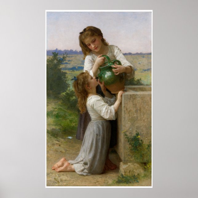 Am Brunnen William-Adolphe Bouguereau Poster (Vorne)